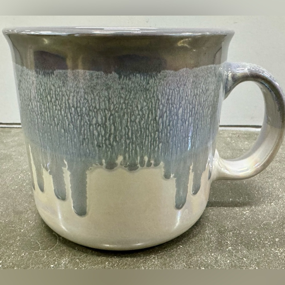Large Meritage Glazed Iridescent Bluelavender Coffee Mug